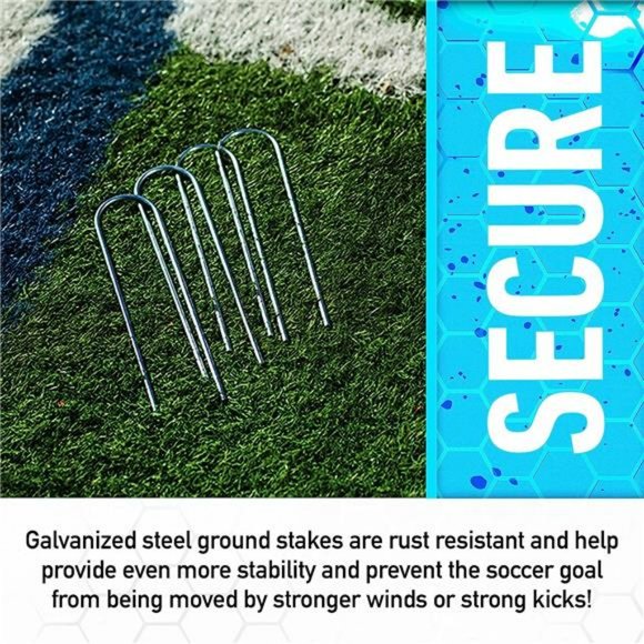 Franklin Sports Soccer Goals - Portable Soccer Goal with Net - Steel Post Metal - Picture 5 of 6
